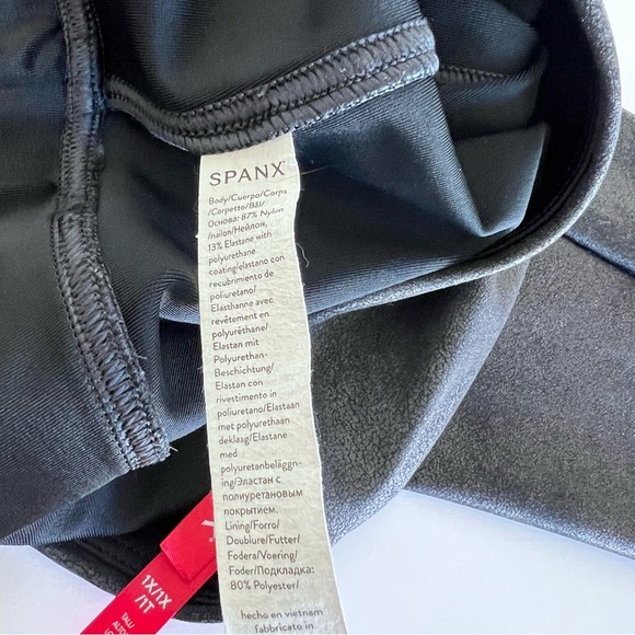 SPANXshape™ Faux Leather Black Metallic Leggings - Picture 6 of 11